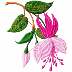 Flowers And Tree Embroidery Design 9